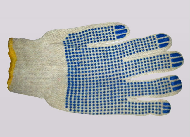 PVC Dotted Cotton Hand Gloves